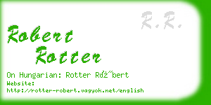 robert rotter business card